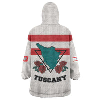 Italy Tuscany Wearable Blanket Hoodie Pegasus With Map Style LT19