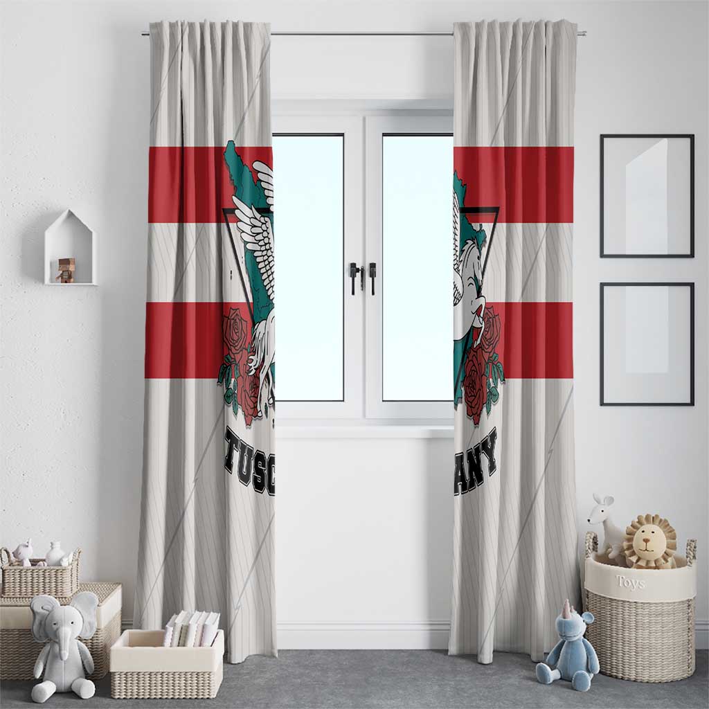 Italy Tuscany Window Curtain Pegasus With Map Style - Wonder Print Shop