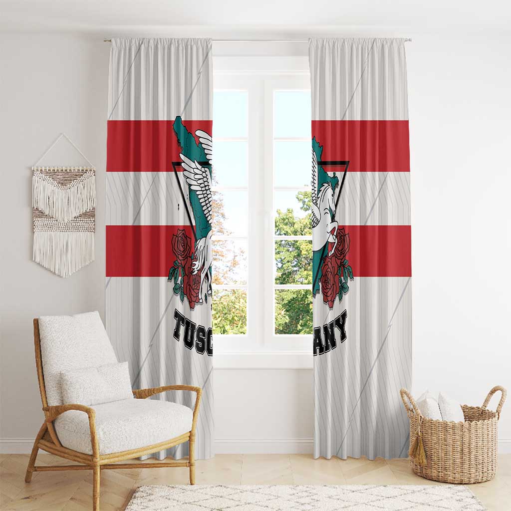 Italy Tuscany Window Curtain Pegasus With Map Style - Wonder Print Shop