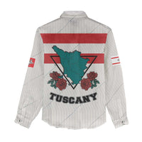 Italy Tuscany Women Casual Shirt Pegasus With Map Style LT19