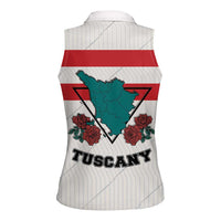 Italy Tuscany Women Sleeveless Polo Shirt Pegasus With Map Style LT19