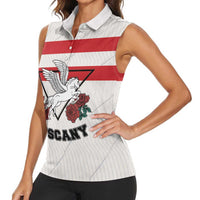 Italy Tuscany Women Sleeveless Polo Shirt Pegasus With Map Style LT19