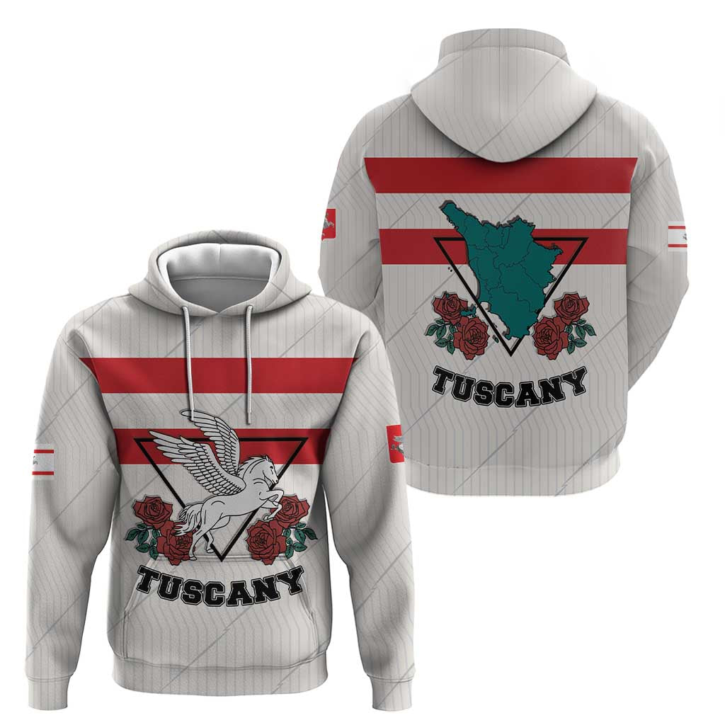 Italy Tuscany Zip Hoodie Pegasus With Map Style LT19