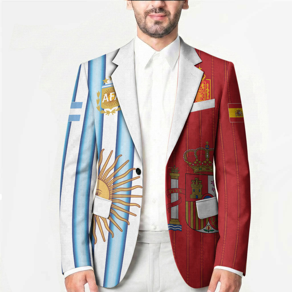 Custom Argentina Spain 2026 World Final Football Blazer Road To Glory