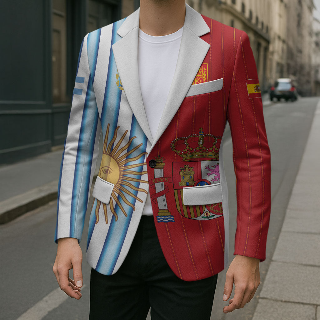 Custom Argentina Spain 2026 World Final Football Blazer Road To Glory
