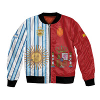 Custom Argentina Spain 2026 World Final Football Bomber Jacket Road To Glory