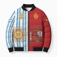 Custom Argentina Spain 2026 World Final Football Bomber Puffer Jacket Road To Glory