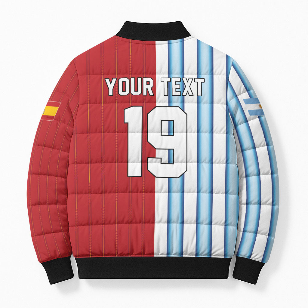 Custom Argentina Spain 2026 World Final Football Bomber Puffer Jacket Road To Glory