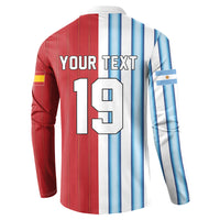 Custom Argentina Spain 2026 World Final Football Button Sweatshirt Road To Glory