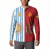 Custom Argentina Spain 2026 World Final Football Button Sweatshirt Road To Glory