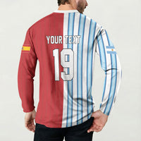Custom Argentina Spain 2026 World Final Football Button Sweatshirt Road To Glory