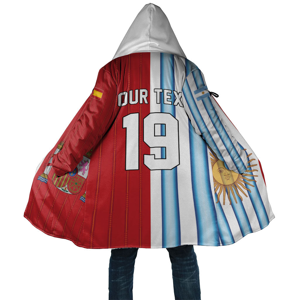 Custom Argentina Spain 2026 World Final Football Cloak Road To Glory