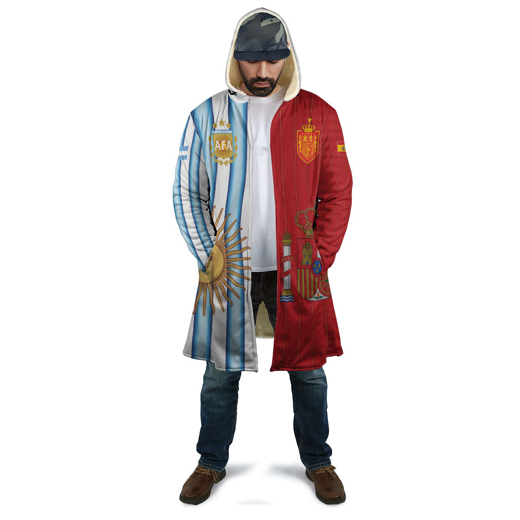 Custom Argentina Spain 2026 World Final Football Cloak Road To Glory