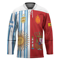 Custom Argentina Spain 2026 World Final Football Hockey Jersey Road To Glory