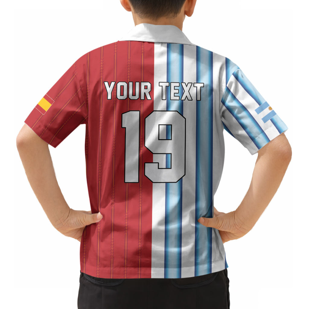Custom Argentina Spain 2026 World Final Football Kid Hawaiian Shirt Road To Glory