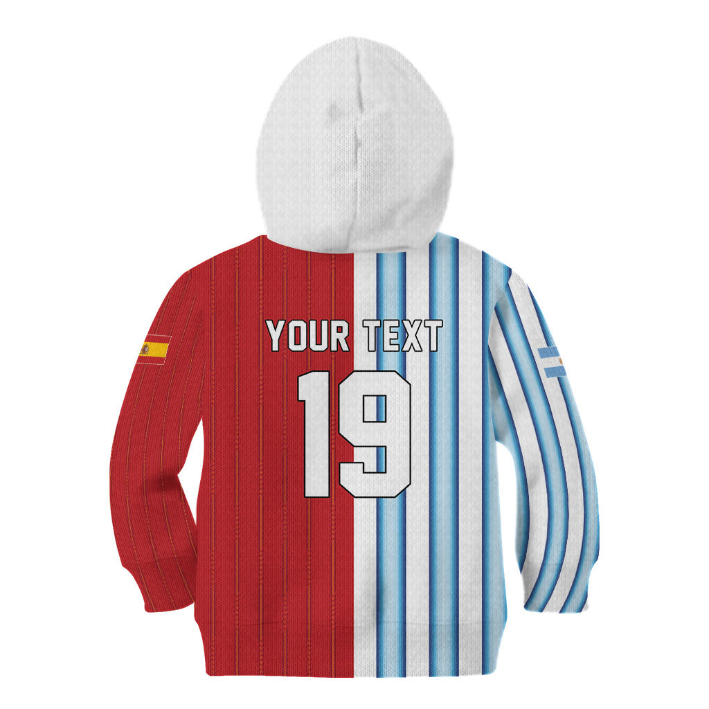 Custom Argentina Spain 2026 World Final Football Kid Hoodie Road To Glory