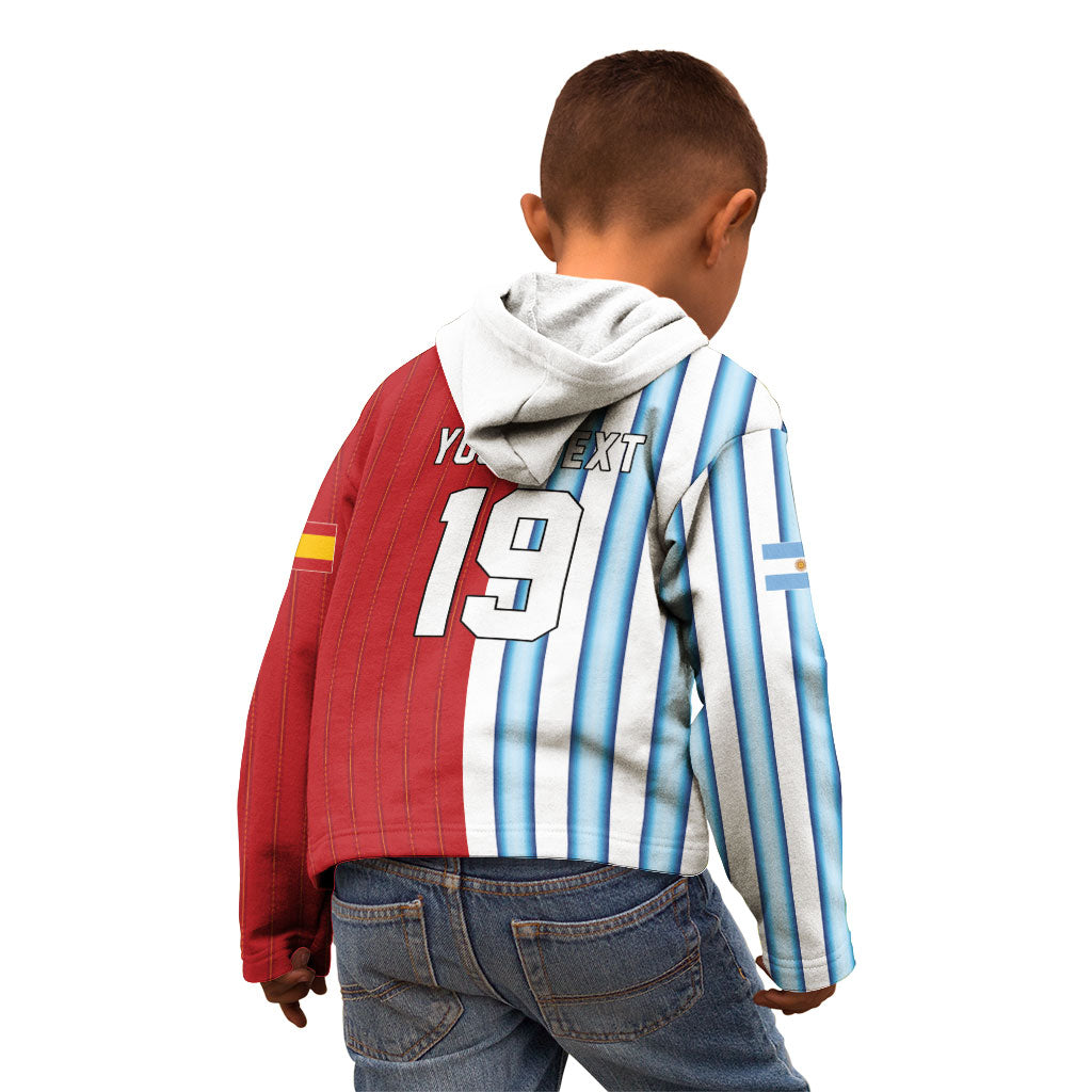 Custom Argentina Spain 2026 World Final Football Kid Hoodie Road To Glory