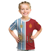 Custom Argentina Spain 2026 World Final Football Kid T Shirt Road To Glory