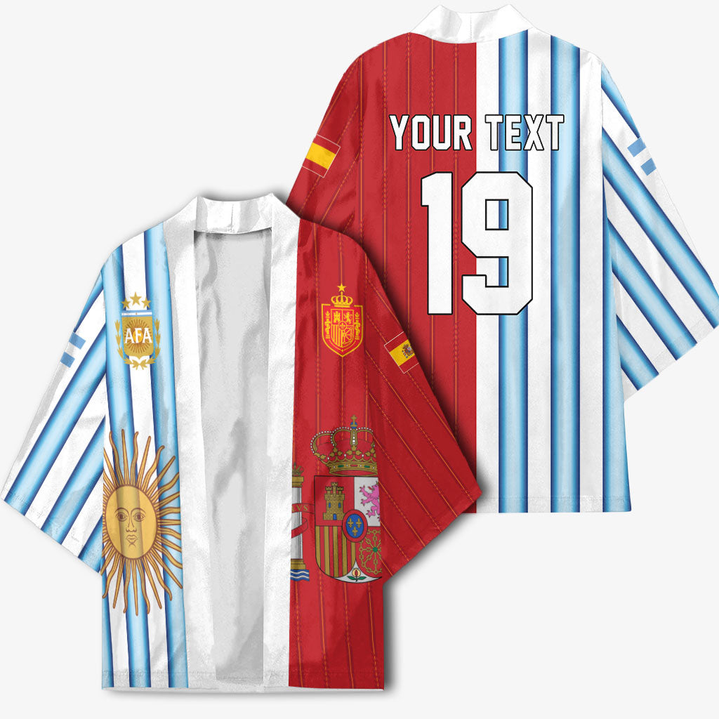 Custom Argentina Spain 2026 World Final Football Kimono Road To Glory
