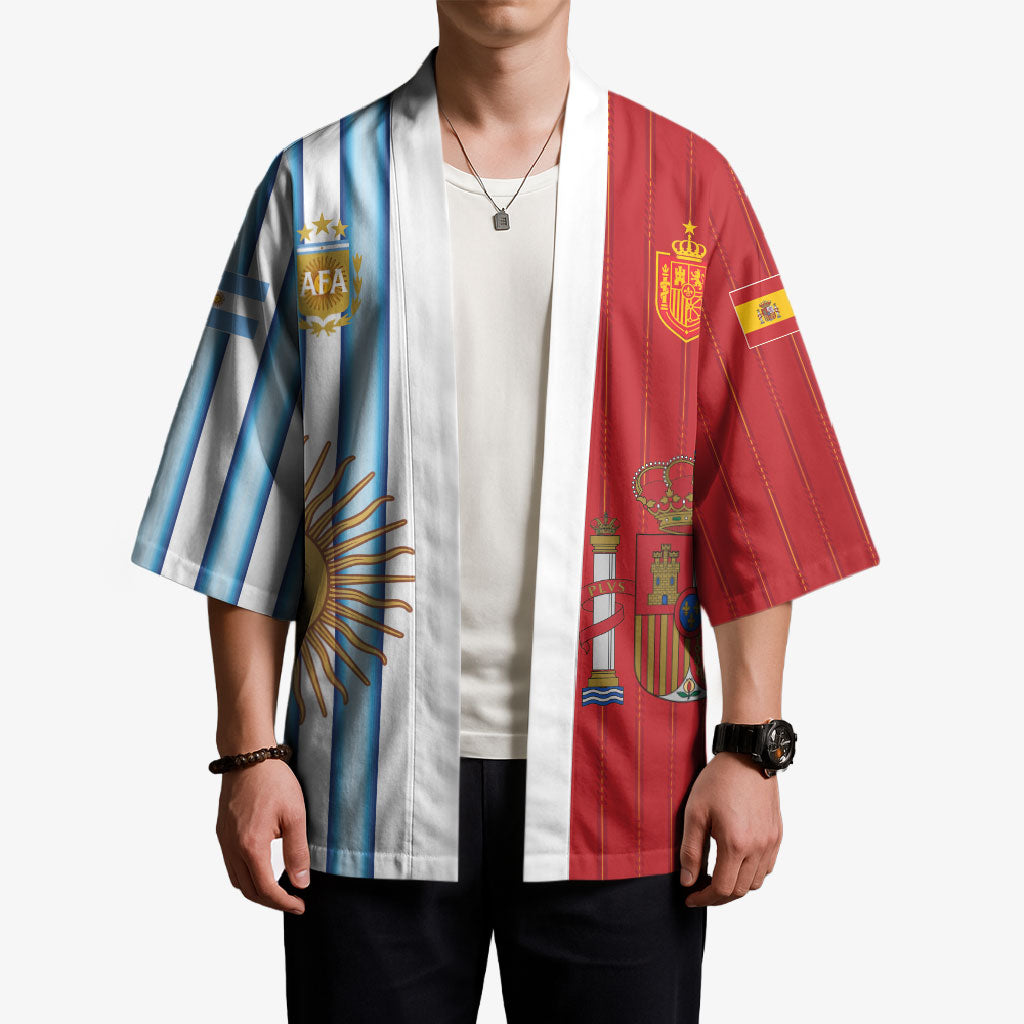 Custom Argentina Spain 2026 World Final Football Kimono Road To Glory