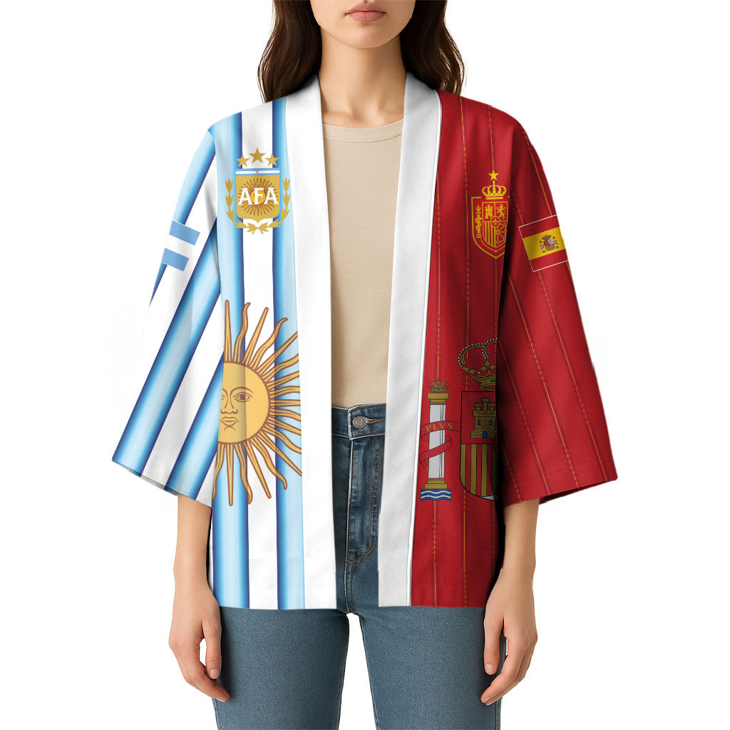 Custom Argentina Spain 2026 World Final Football Kimono Road To Glory