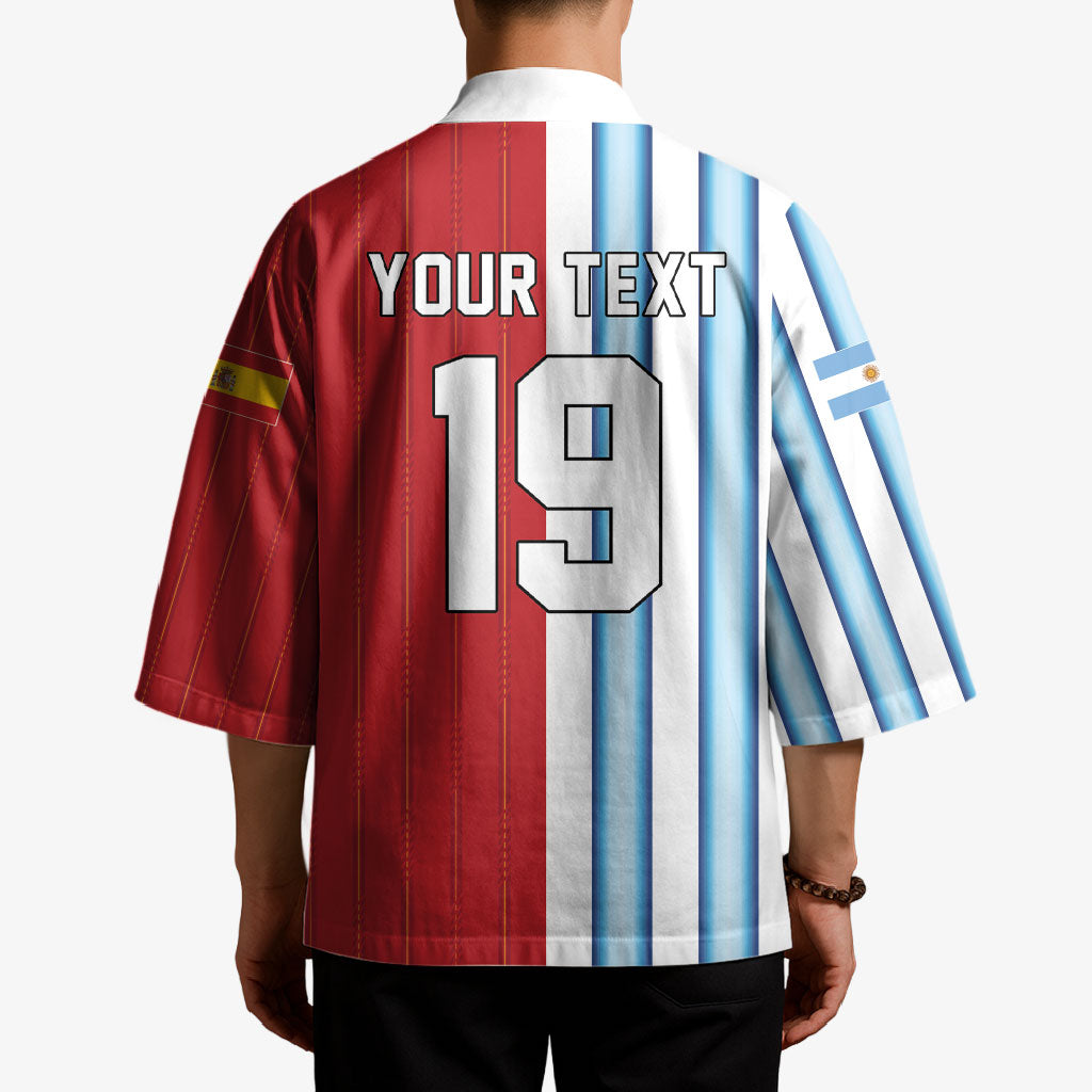 Custom Argentina Spain 2026 World Final Football Kimono Road To Glory
