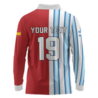 Custom Argentina Spain 2026 World Final Football Long Sleeve Polo Shirt Road To Glory