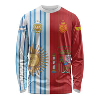Custom Argentina Spain 2026 World Final Football Long Sleeve Shirt Road To Glory