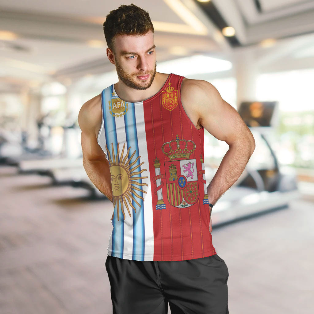 Custom Argentina Spain 2026 World Final Football Men Tank Top Road To Glory