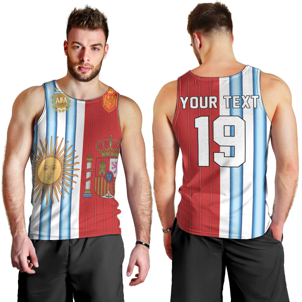 Custom Argentina Spain 2026 World Final Football Men Tank Top Road To Glory