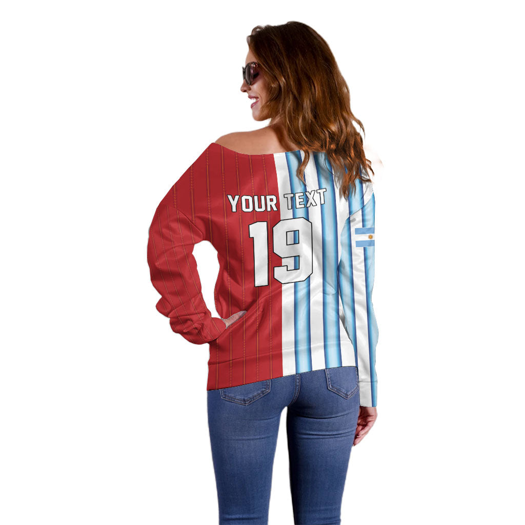 Custom Argentina Spain 2026 World Final Football Off Shoulder Sweater Road To Glory