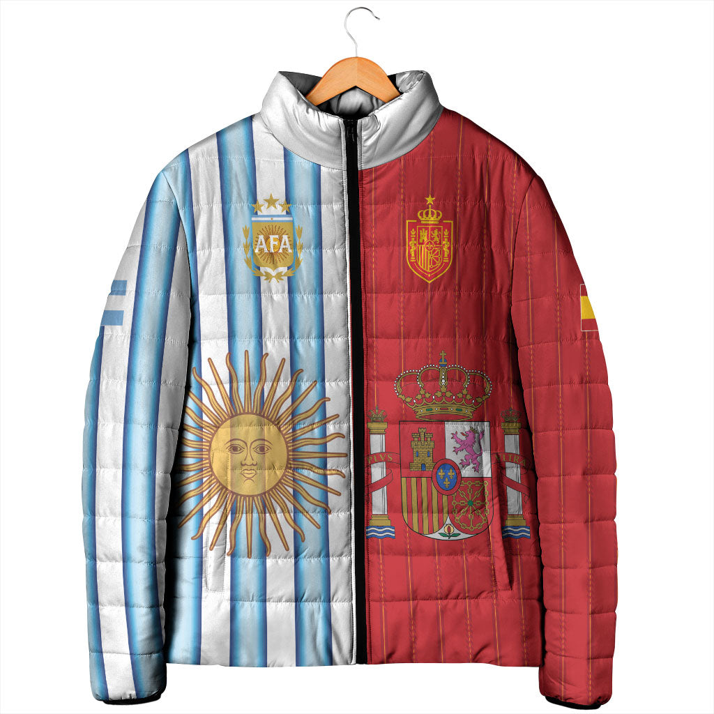 Custom Argentina Spain 2026 World Final Football Padded Jacket Road To Glory