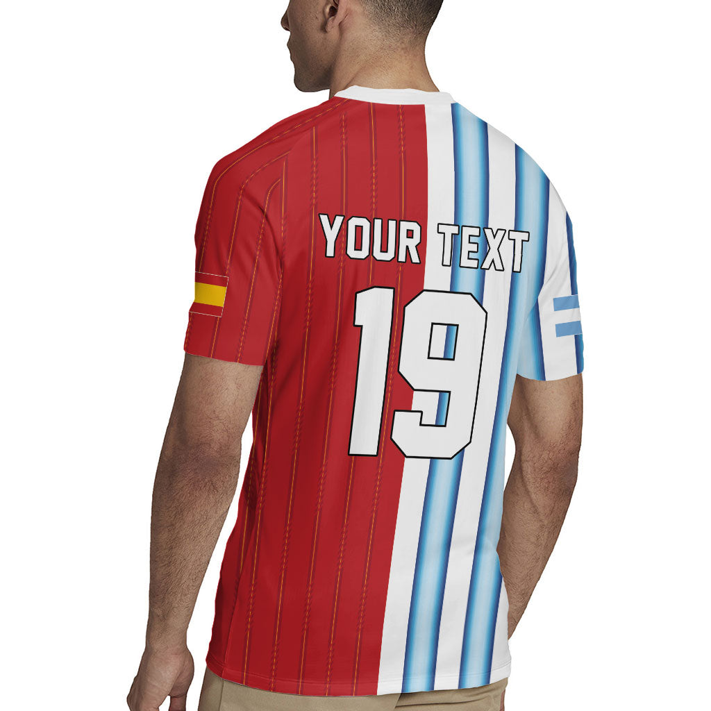 Custom Argentina Spain 2026 World Final Football Rugby Jersey Road To Glory