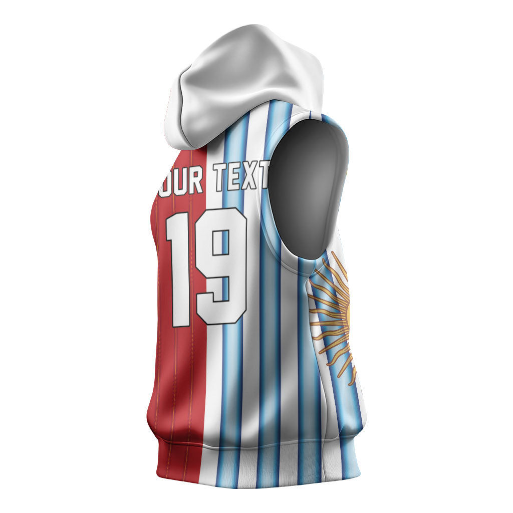 Custom Argentina Spain 2026 World Final Football Sleeveless Hoodie Road To Glory