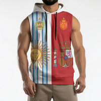 Custom Argentina Spain 2026 World Final Football Sleeveless Hoodie Road To Glory
