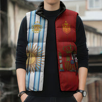 Custom Argentina Spain 2026 World Final Football Sleeveless Puffer Jacket Road To Glory