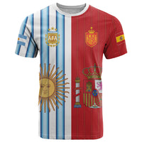 Custom Argentina Spain 2026 World Final Football T Shirt Road To Glory