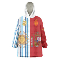 Custom Argentina Spain 2026 World Final Football Wearable Blanket Hoodie Road To Glory