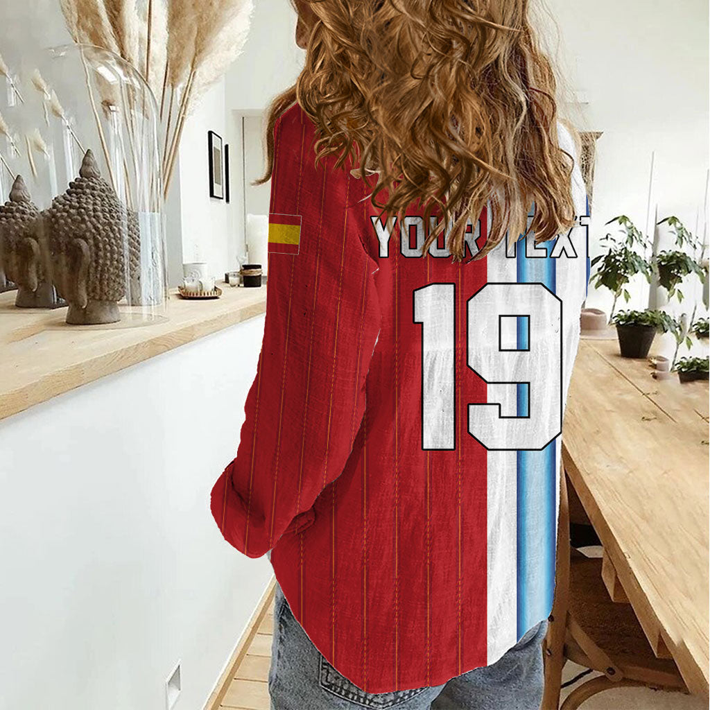 Custom Argentina Spain 2026 World Final Football Women Casual Shirt Road To Glory