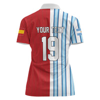 Custom Argentina Spain 2026 World Final Football Women Polo Shirt Road To Glory