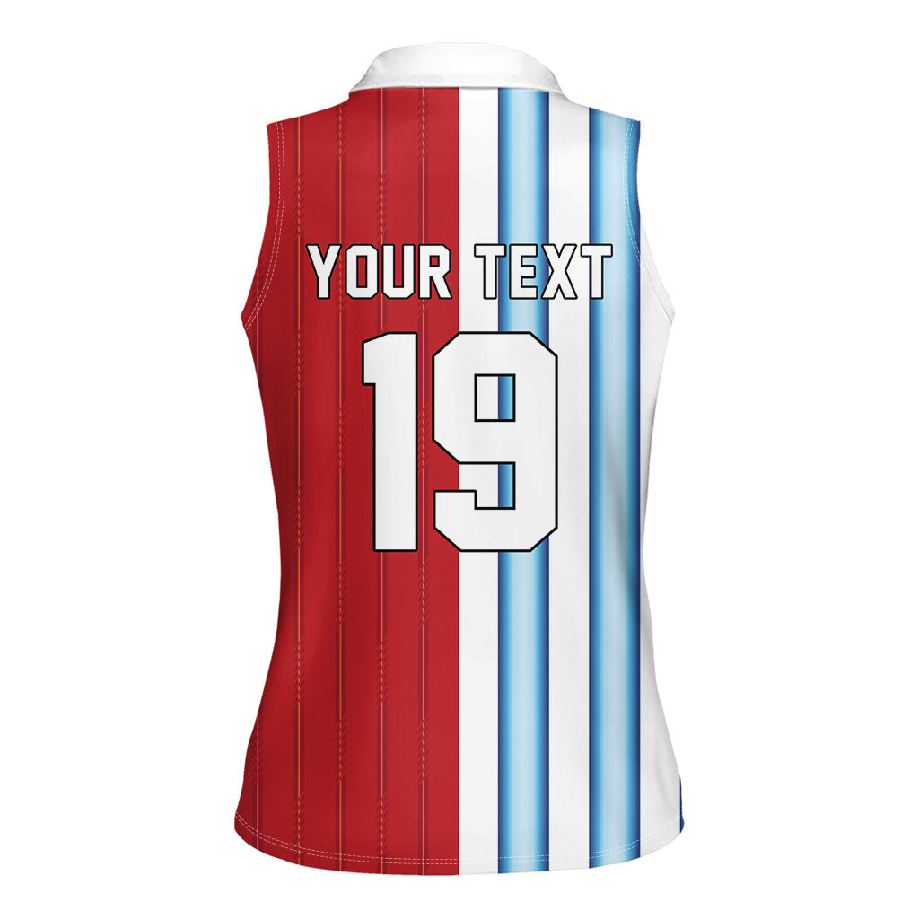 Custom Argentina Spain 2026 World Final Football Women Sleeveless Polo Shirt Road To Glory