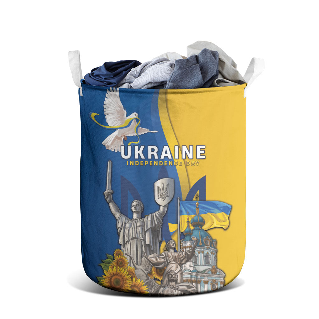 Ukraine Independence Day Laundry Basket Tryzub Heritage Freedom Pride