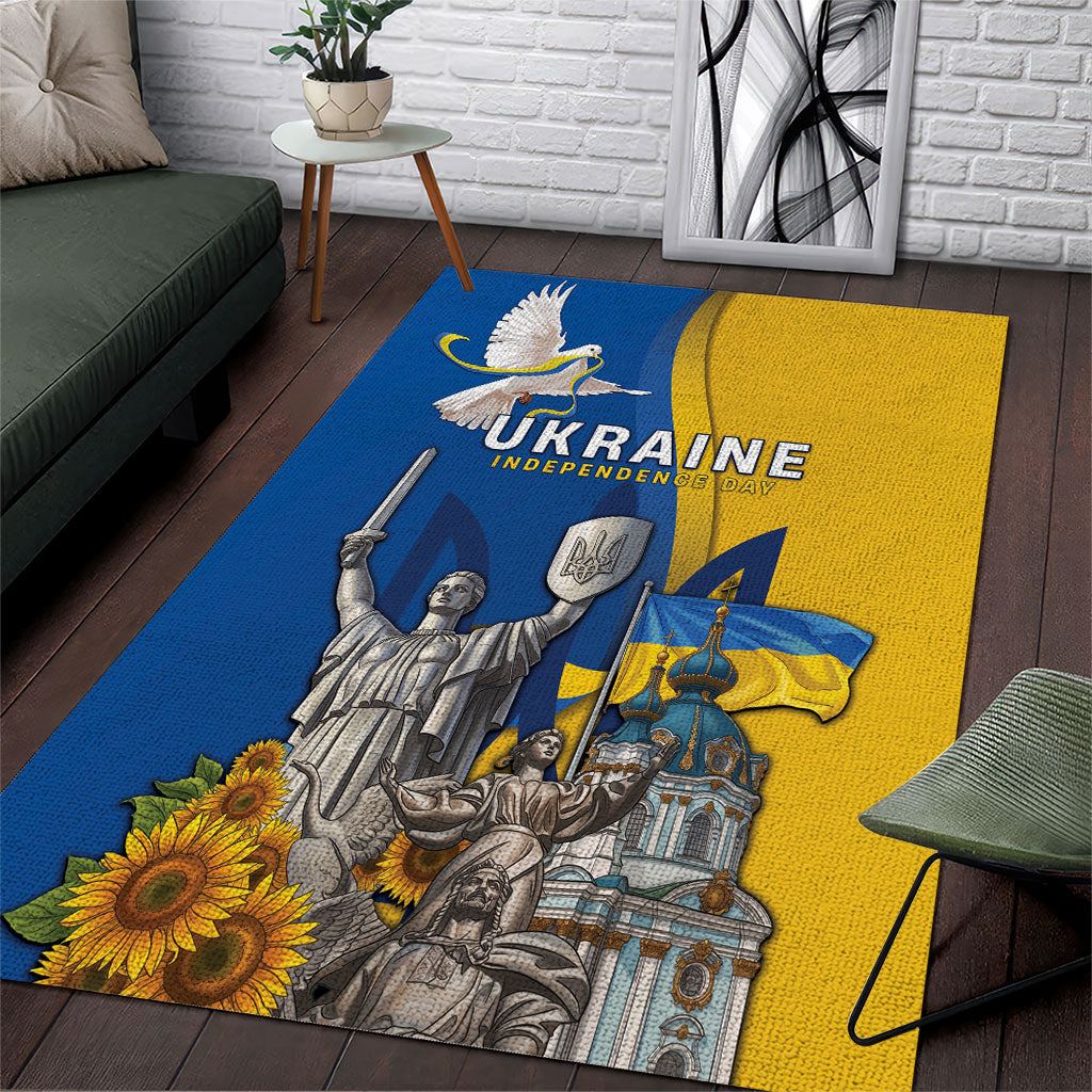 Ukraine Independence Day Area Rug Tryzub Heritage Freedom Pride