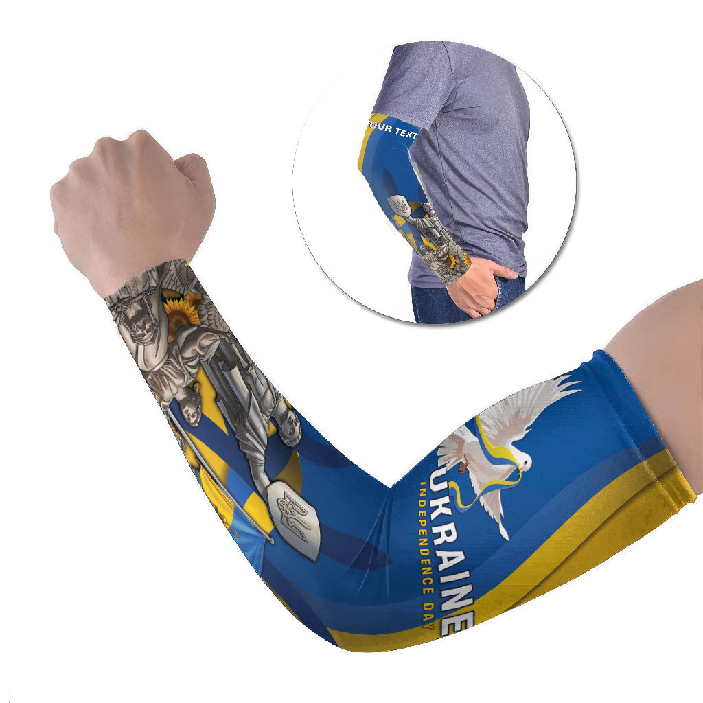 Personalized Ukraine Independence Day Arm Sleeves Tryzub Heritage Freedom Pride