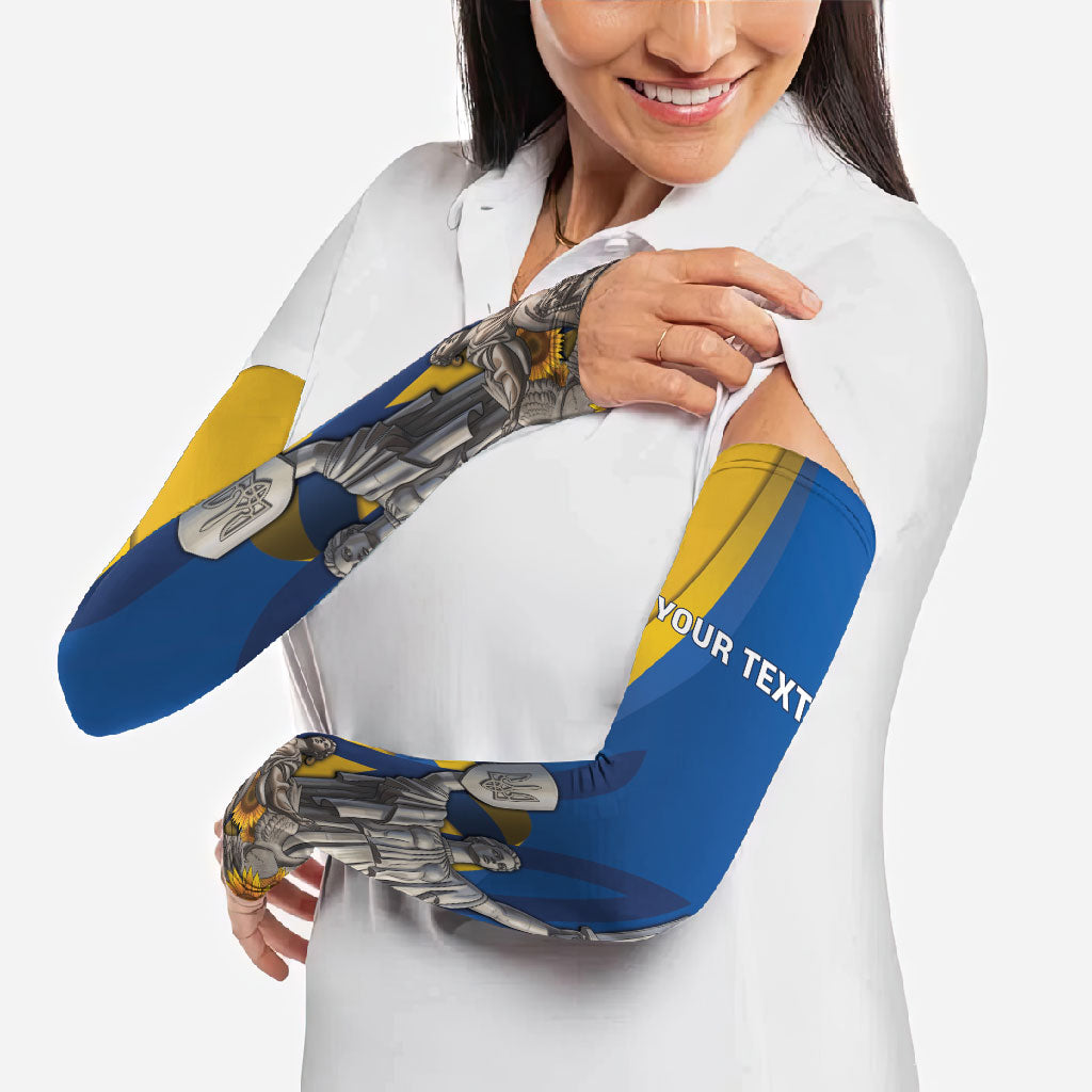 Personalized Ukraine Independence Day Arm Sleeves Tryzub Heritage Freedom Pride