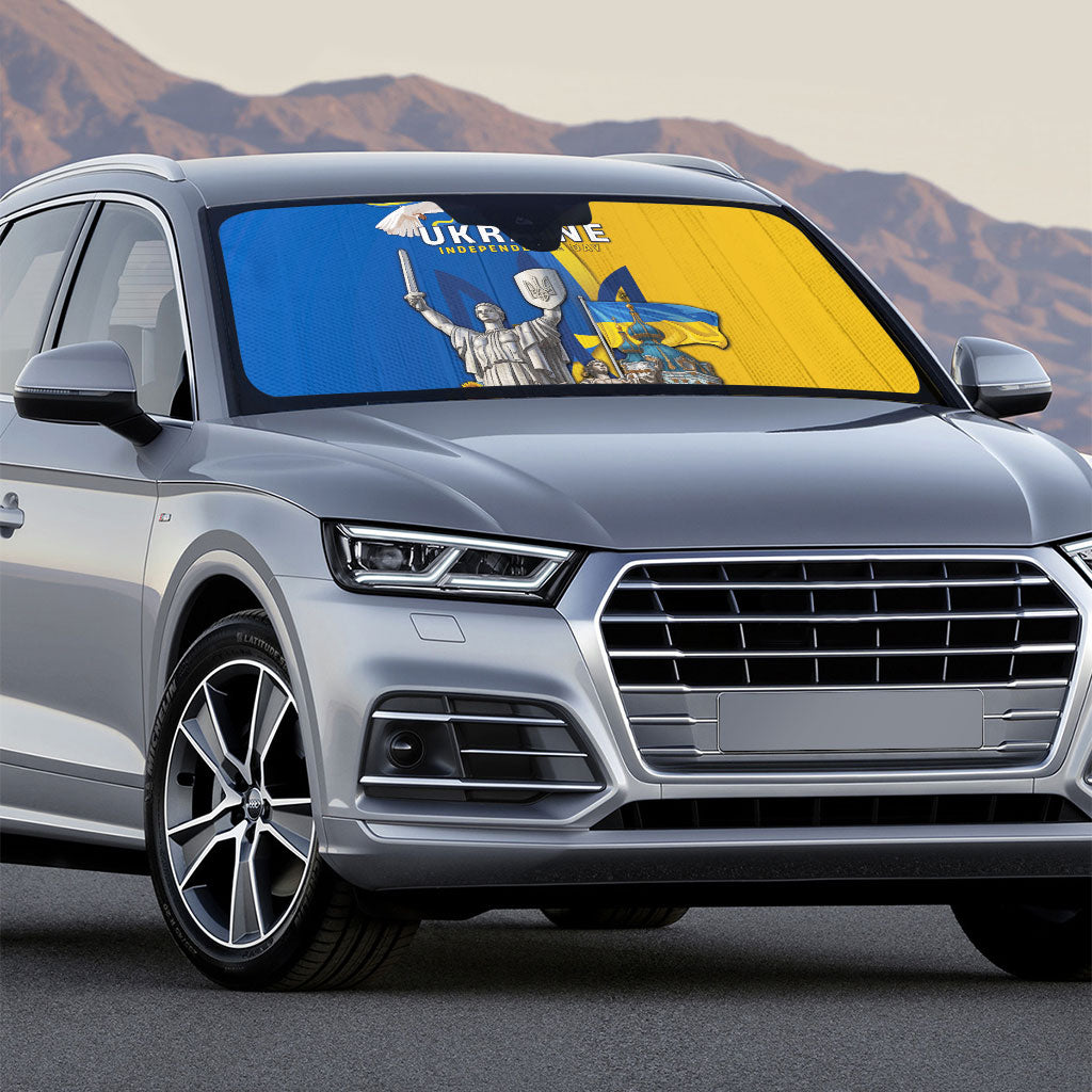 Ukraine Independence Day Auto Sun Shade Tryzub Heritage Freedom Pride