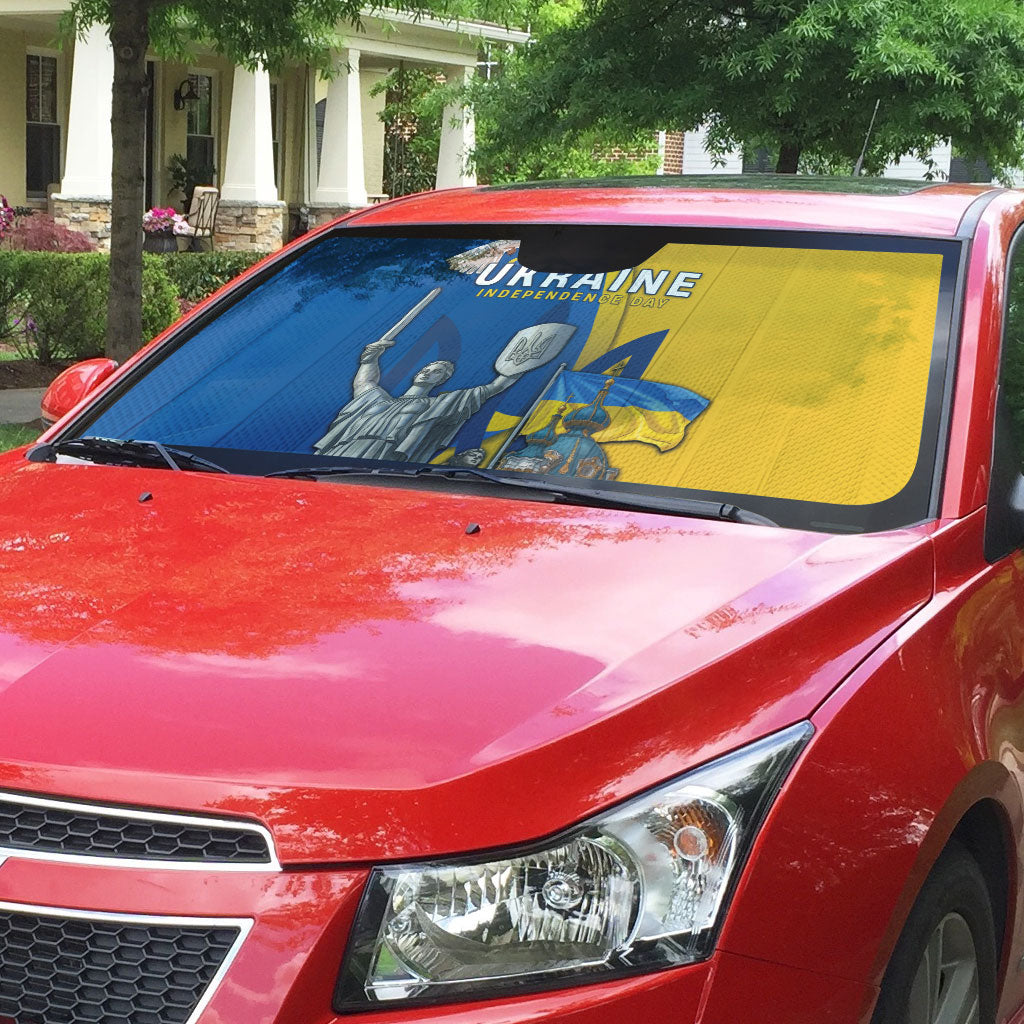 Ukraine Independence Day Auto Sun Shade Tryzub Heritage Freedom Pride