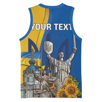 Personalized Ukraine Independence Day Basketball Jersey Tryzub Heritage Freedom Pride