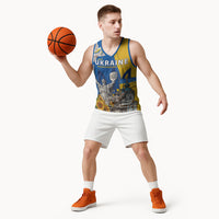 Personalized Ukraine Independence Day Basketball Jersey Tryzub Heritage Freedom Pride