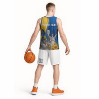 Personalized Ukraine Independence Day Basketball Jersey Tryzub Heritage Freedom Pride